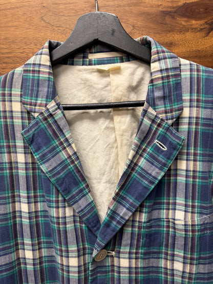 Comme Des Garçons Homme Tartan Plaid Cotton Blazer