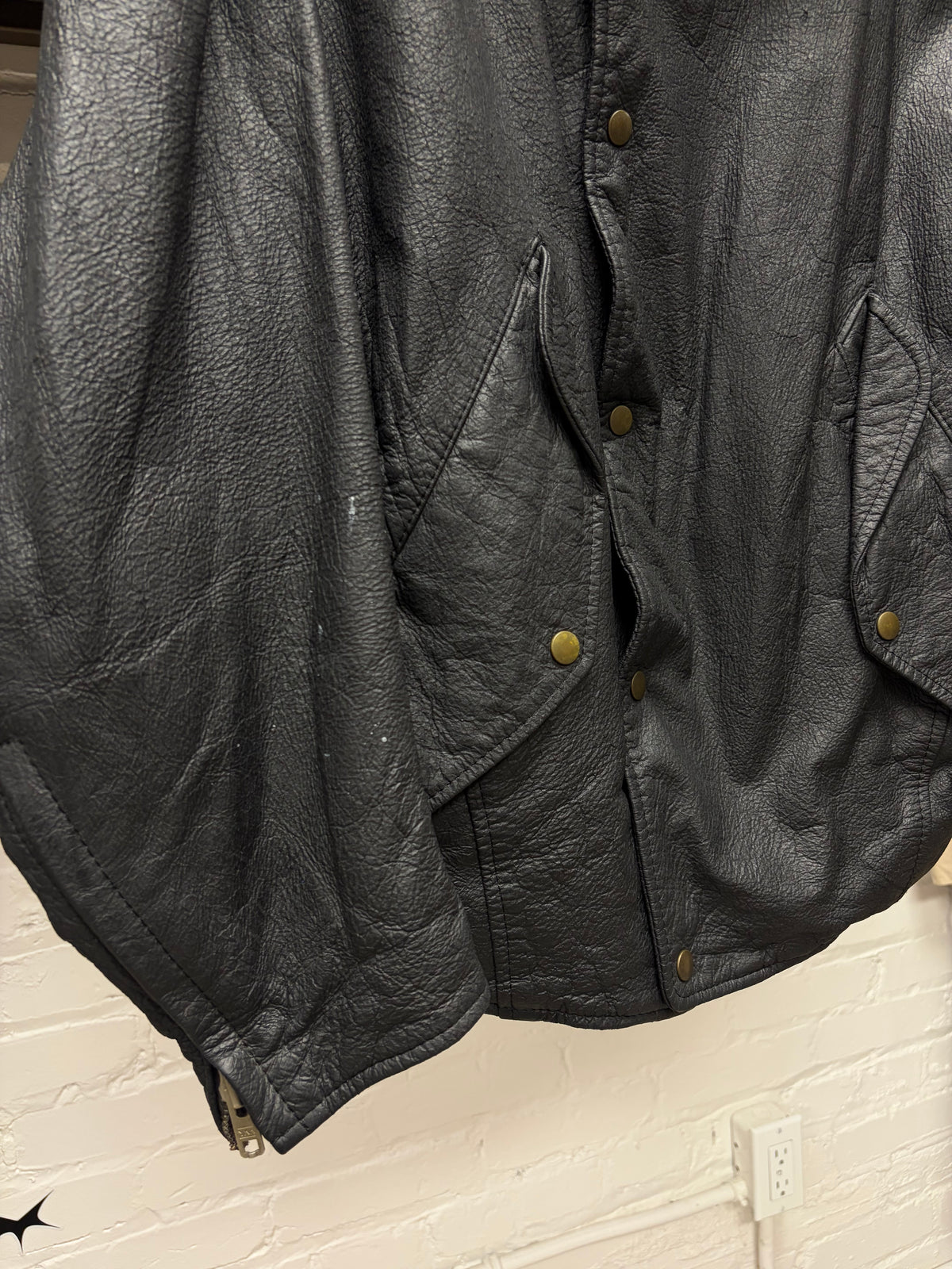 1982 Yohji Yamamoto ‘Hand Signature’ Black Leather Biker Jacket