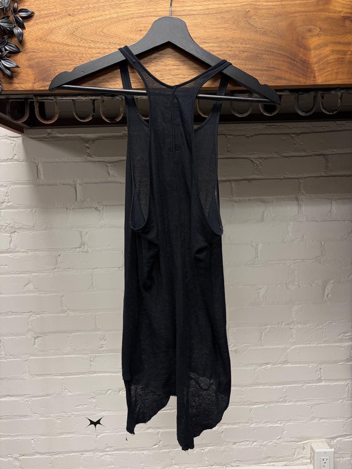 SS2012 Rick Owens ‘Naska’ Ribbed Black ‘Dickflap’ Tank Top