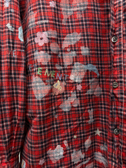 AW2019 Vetements ‘Sticker’ Oversized Plaid Flannel
