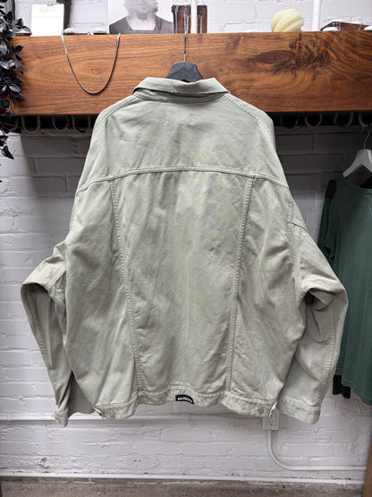 Balenciaga Oversized Tan ‘Raw Hem’ Oversized Denim Jacket