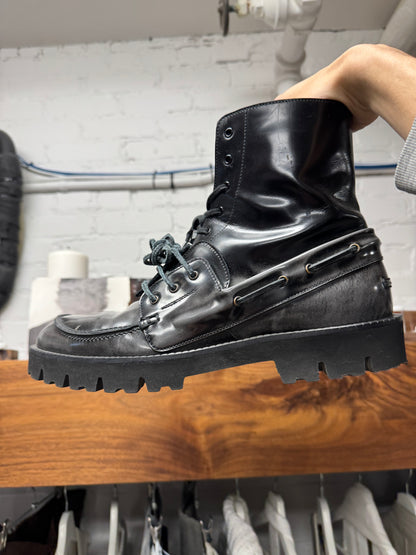 Maison Margiela ‘Splice’ Loafer/Combat Leather Boots
