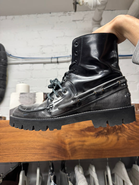 Maison Margiela ‘Splice’ Loafer/Combat Leather Boots