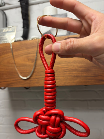 Balenciaga ‘Coin Knot’ Woven Leather Tassel Keychain