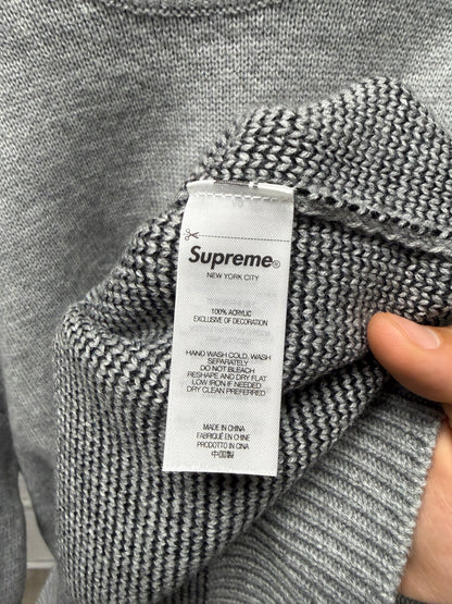 AW2024 Supreme x Thrasher ‘Cross Logo’ Grey Knit Sweater