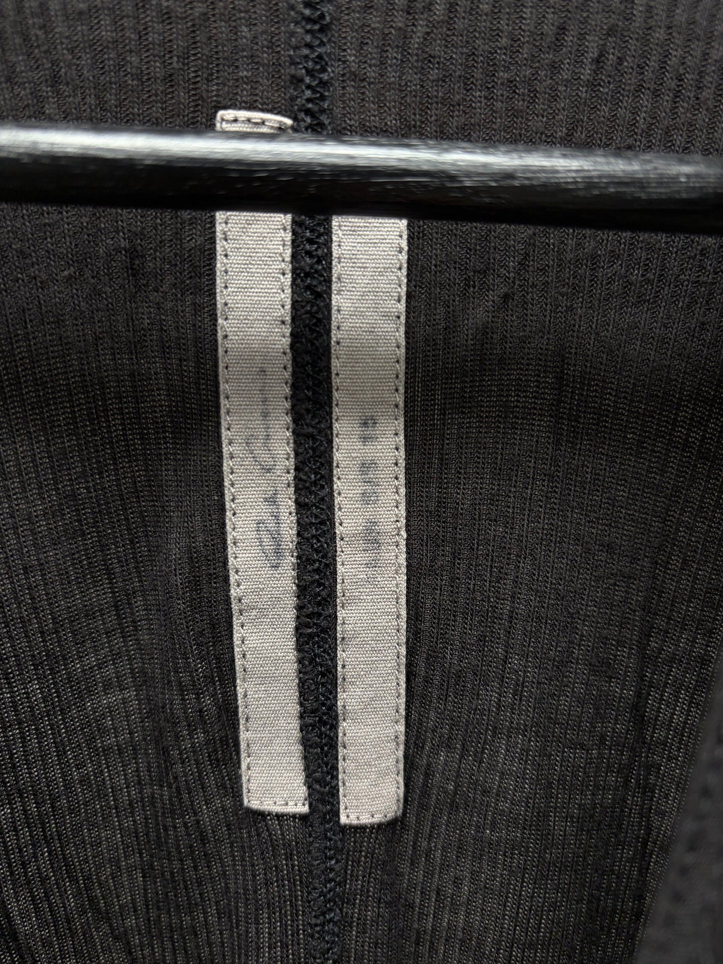 SS2015 Rick Owens ‘Faun’ Ribbed Black Tank Top