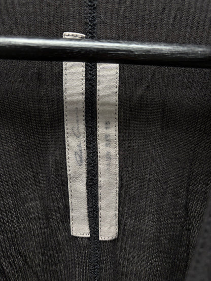 SS2015 Rick Owens ‘Faun’ Ribbed Black Tank Top