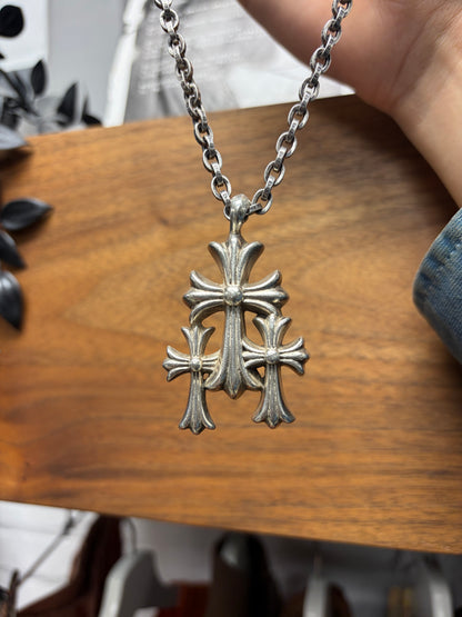 Chrome Hearts ‘Triple Cross’ .925 Silver Pendant