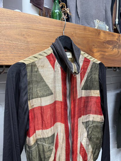 Share Spirit ‘Union Jack’ Silk Blend Mesh Zip-Up Jacket