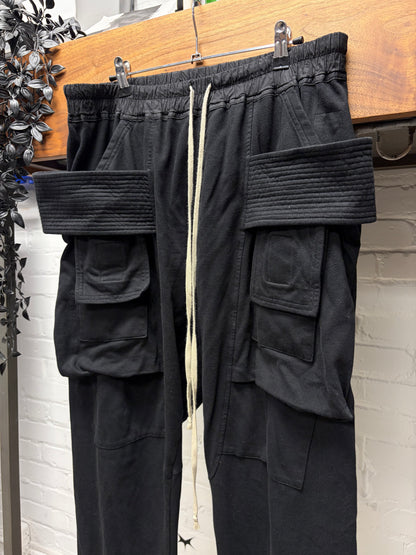 Rick Owens ‘Creatch’ Black Drawstring Straight Cut Sweatpants
