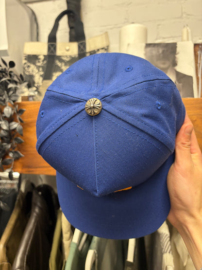 Chrome Hearts ‘CH’ Blue/Orange Embroidered Logo Strap-Back Baseball Hat