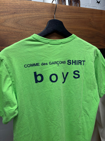 Comme Des Garçons Shirt ‘Boys’ Neon Green T-Shirt