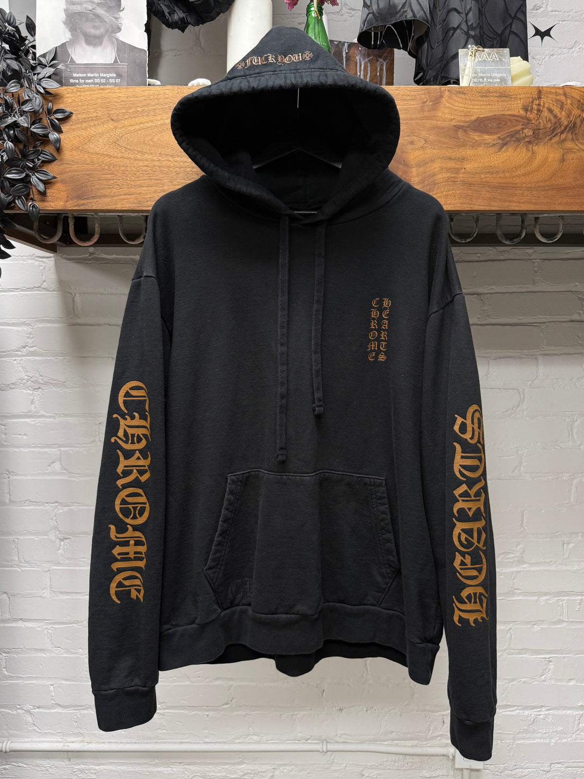 Chrome Hearts ‘Eye Chart’ Black/Orange Pullover Hoodie