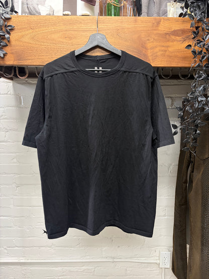 Rick Owens Black Cotton ‘Level’ Short Sleeve T-Shirt