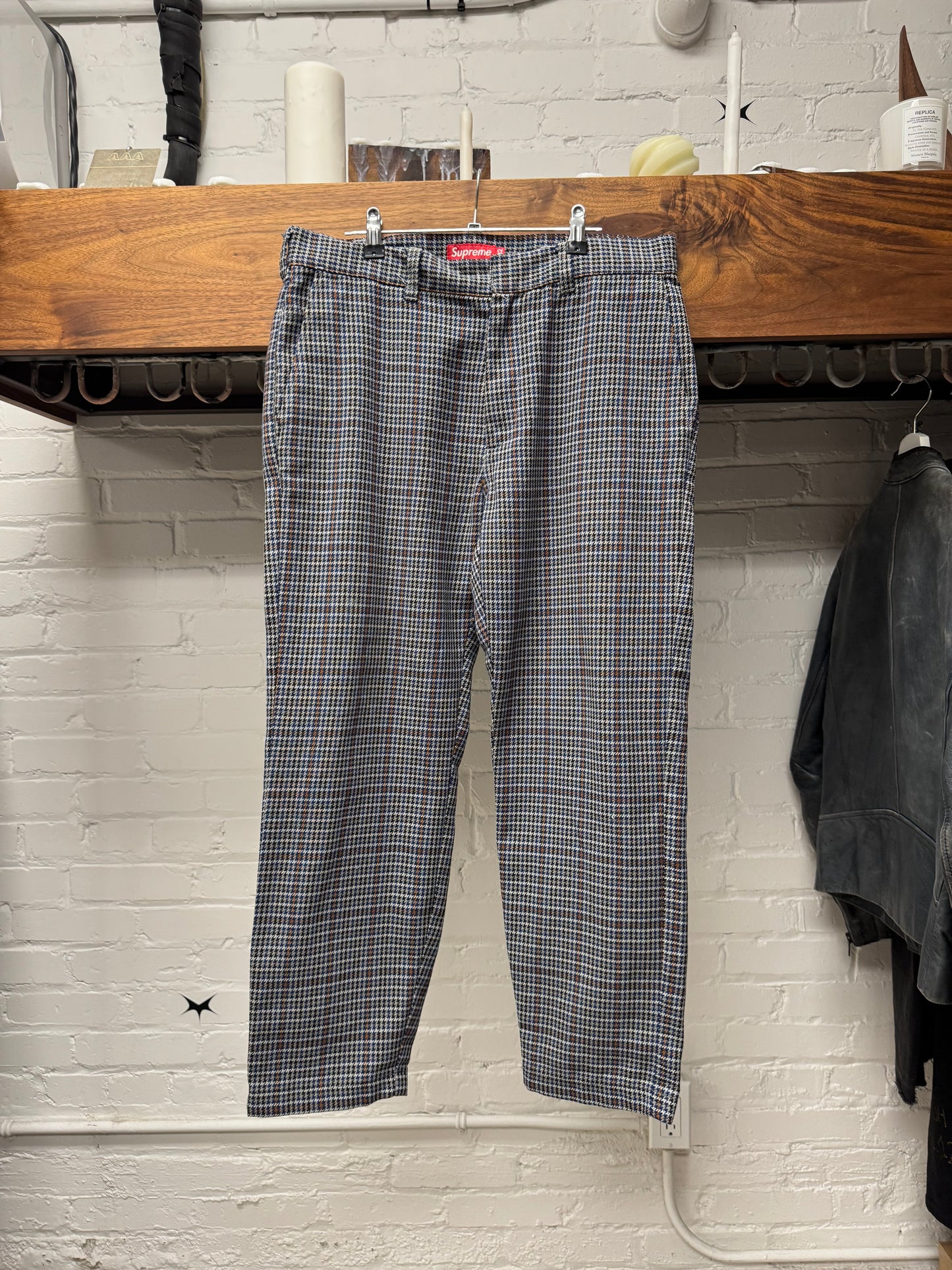 SS2018 Supreme Houndstooth Work Pants