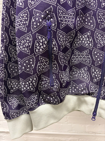 Needles Full Print Purple/Cream Butterfly Bomber Jacket