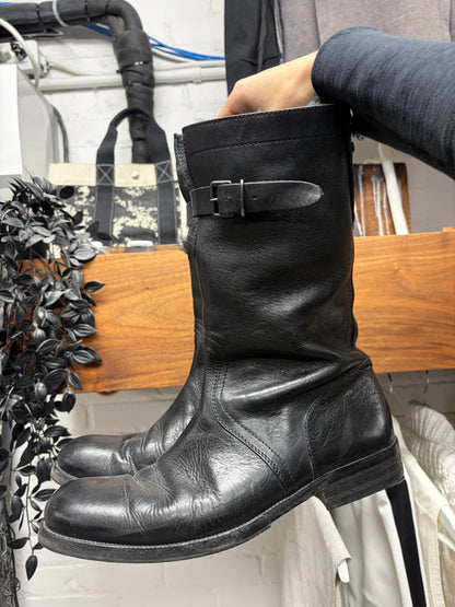 AW2000 Gucci by Tom Ford Fur Lined Calfskin Leather Boots