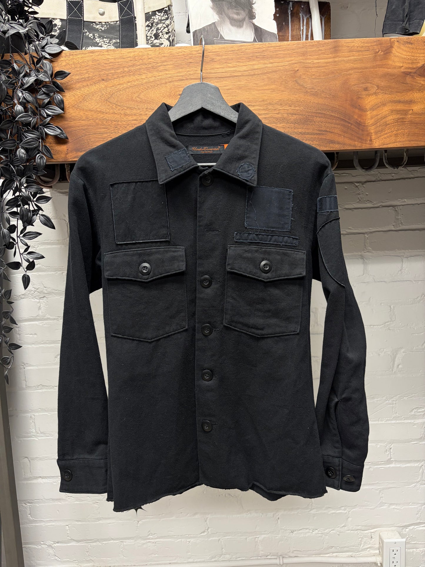 SS2006 Undercover ‘Klaus’ Black Patchwork Military Jacket