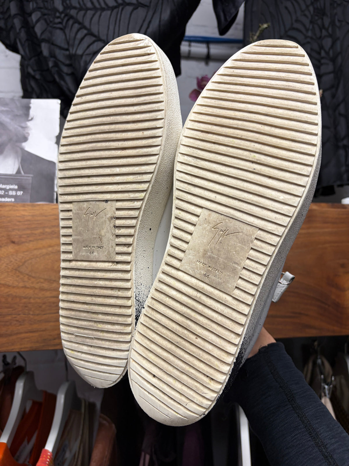 Giuseppe Zanotti ‘Frankie’ Black/White Leather Low Top Sneakers