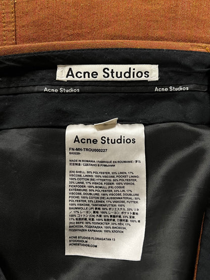 Acne Studios ‘Burnt Orange’ Wool Flared Trousers