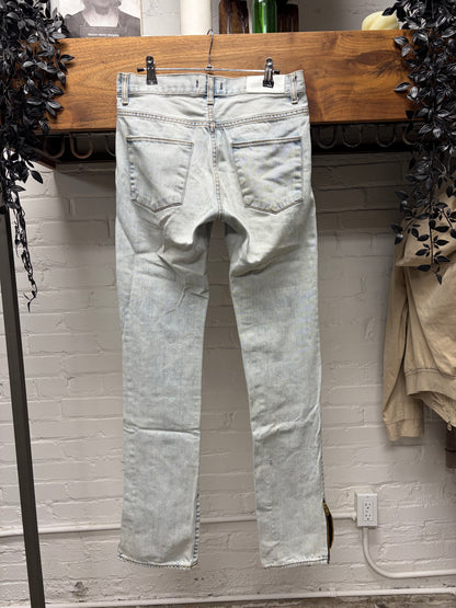Acne Studios ‘Zipper Bottom Hem’ Light Wash Blue Skinny Jeans