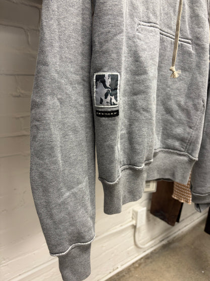 Rick Owens ‘Granbury’ Grey Melange Inside-Out Pullover Hoodie