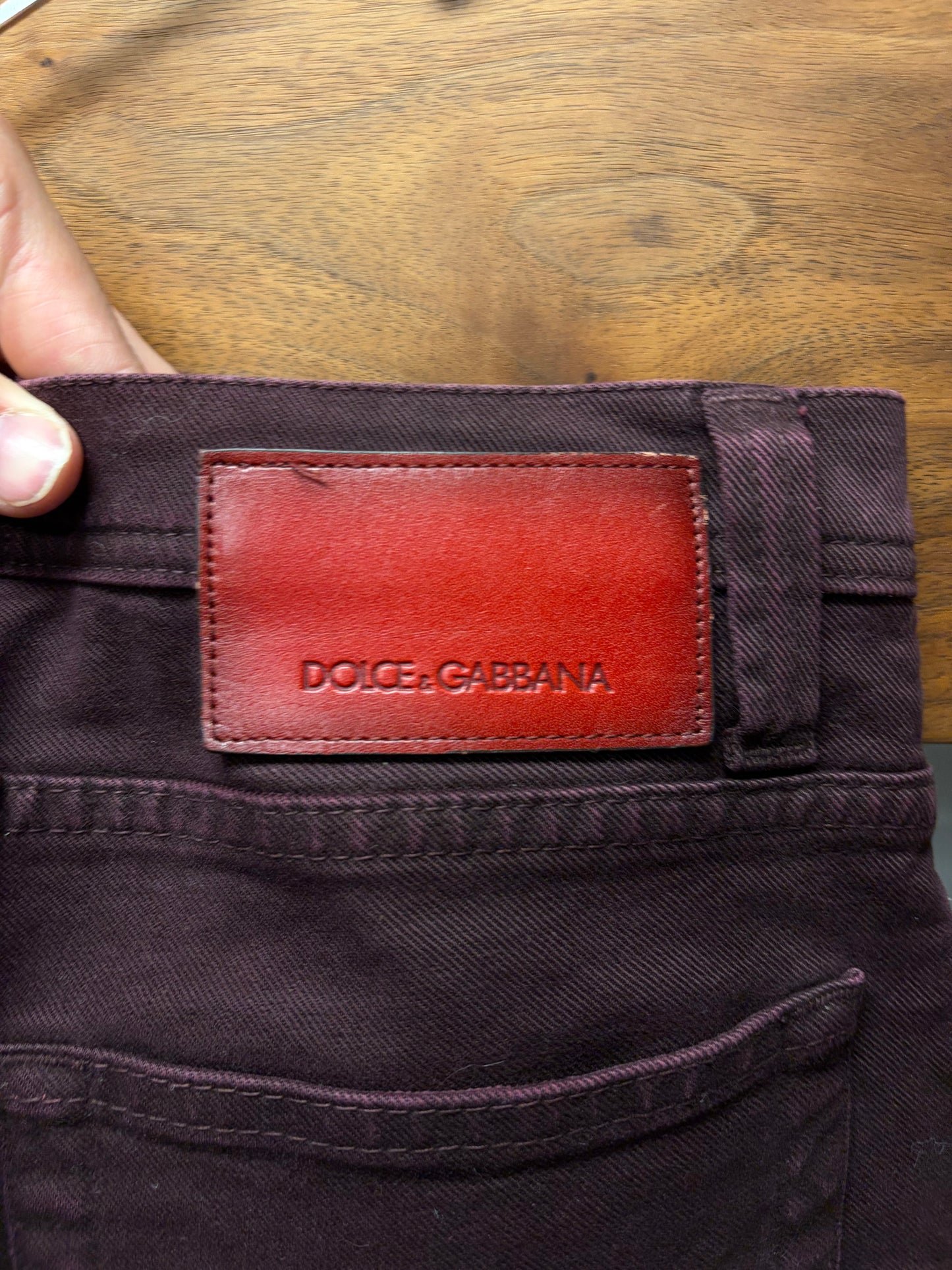 Dolce & Gabbana Mainline Oxblood Red Skinny Jeans