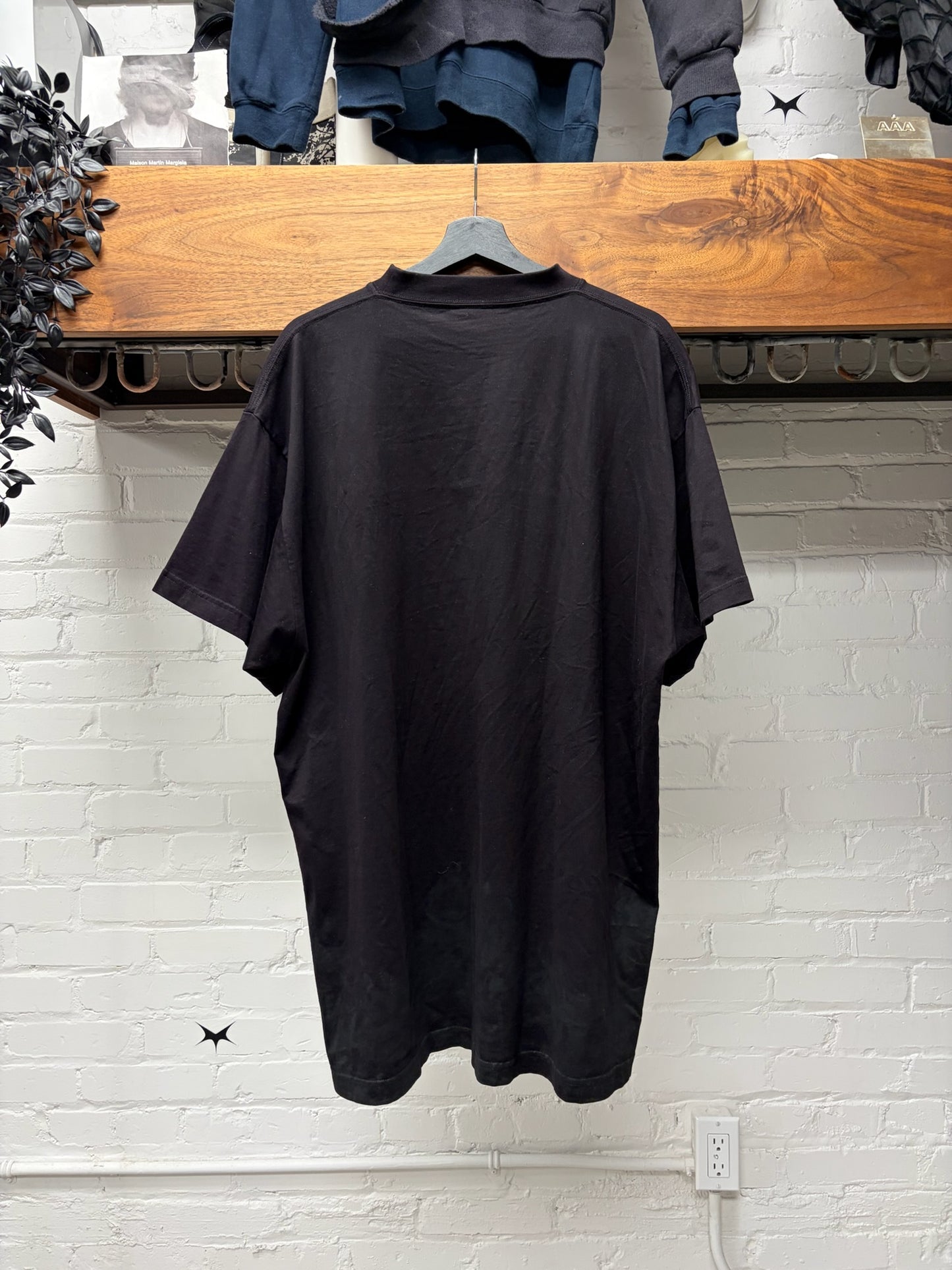 SS2024 Balenciaga ‘D.I.Y. Metal Logo’ Distressed Black Graphic T-Shirt