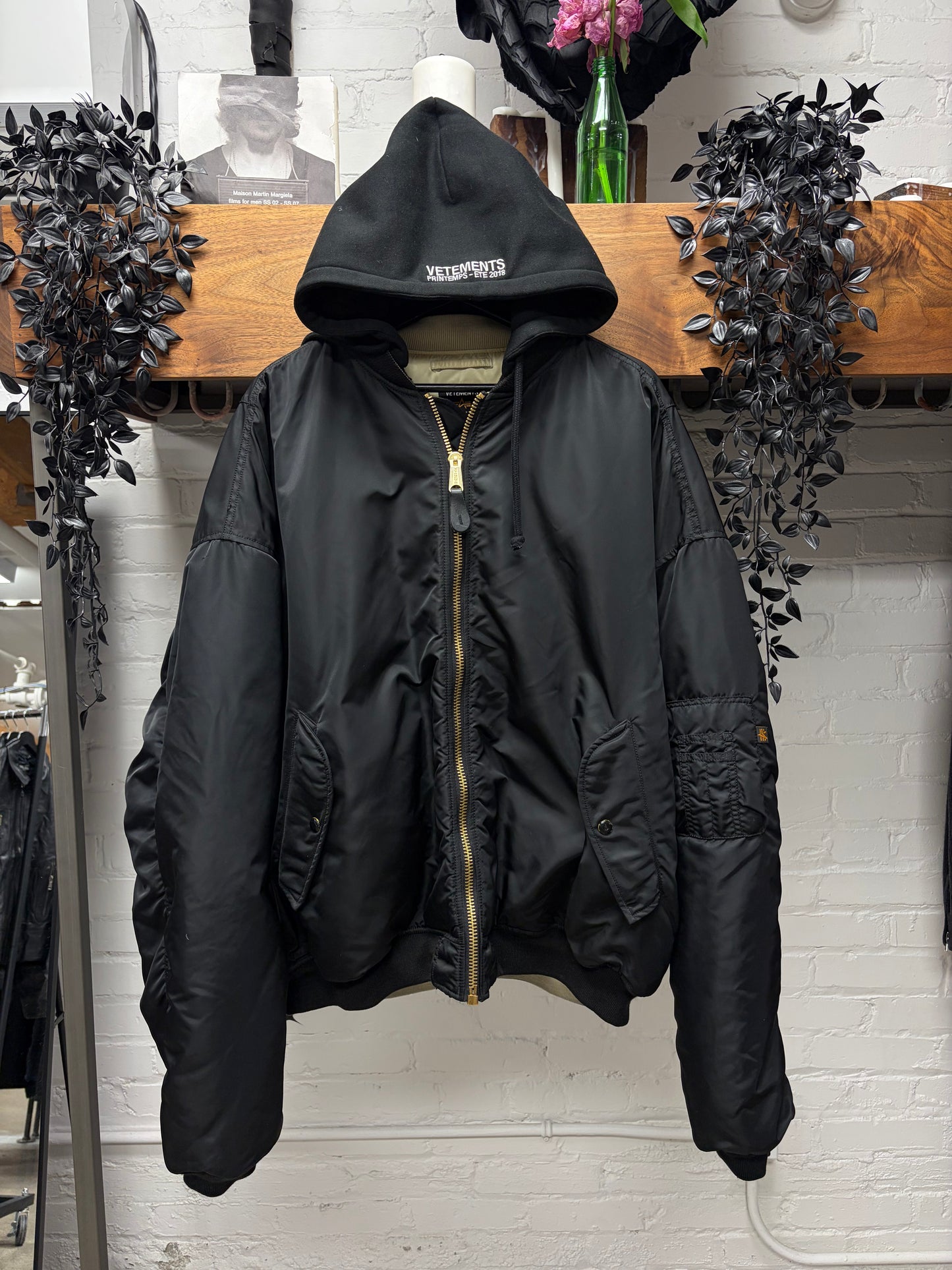 SS2018 Vetements x Alpha Industries Reversible ‘Emoji’ Oversized Hooded Bomber Jacket