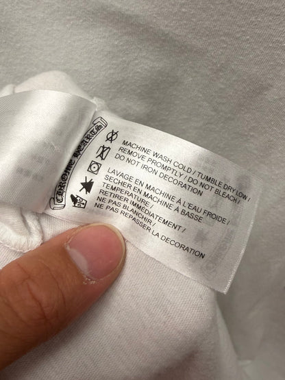 Chrome Hearts ‘Script Logo’ White Cotton Pocket T-Shirt