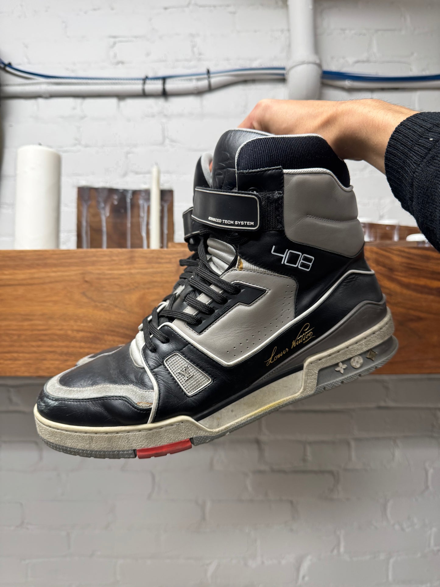Louis Vuitton by Virgil Abloh High Top ‘LV Trainers’ Sneakers