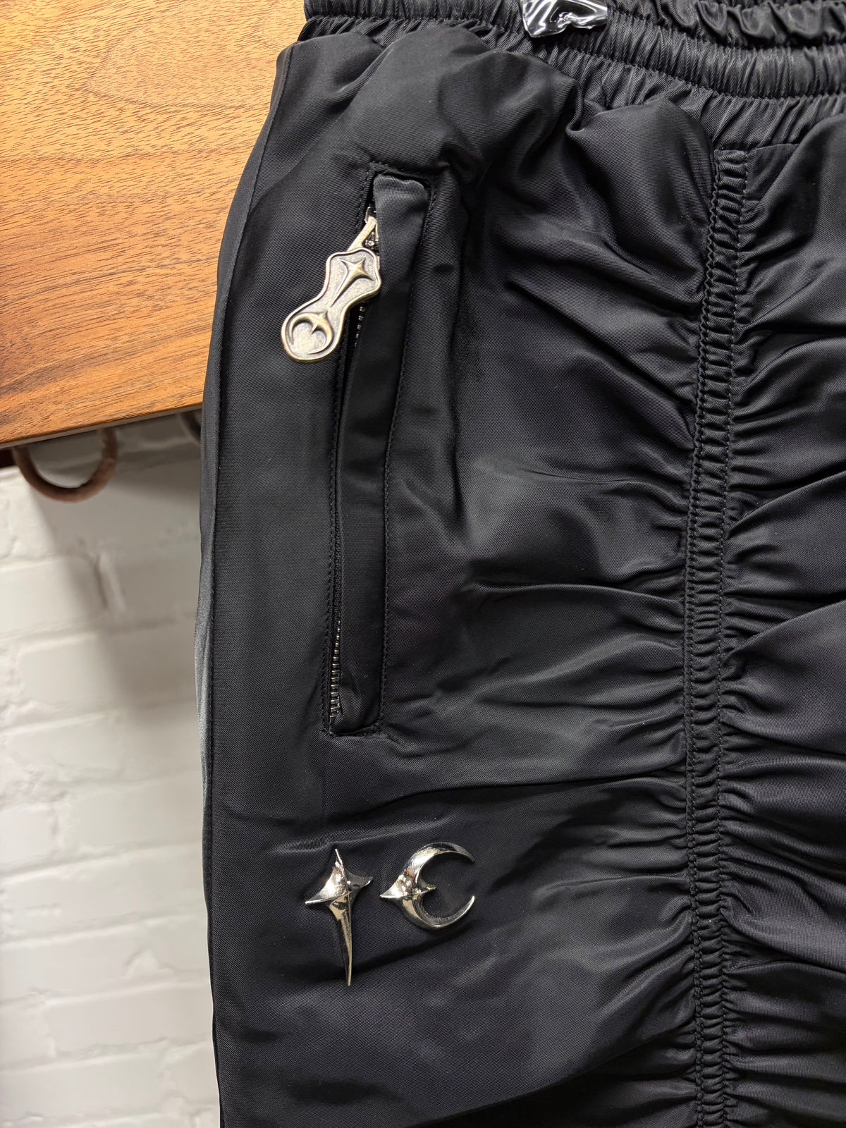 Thug Club ‘A Wingless Bird’ Gathered Nylon Track Pants