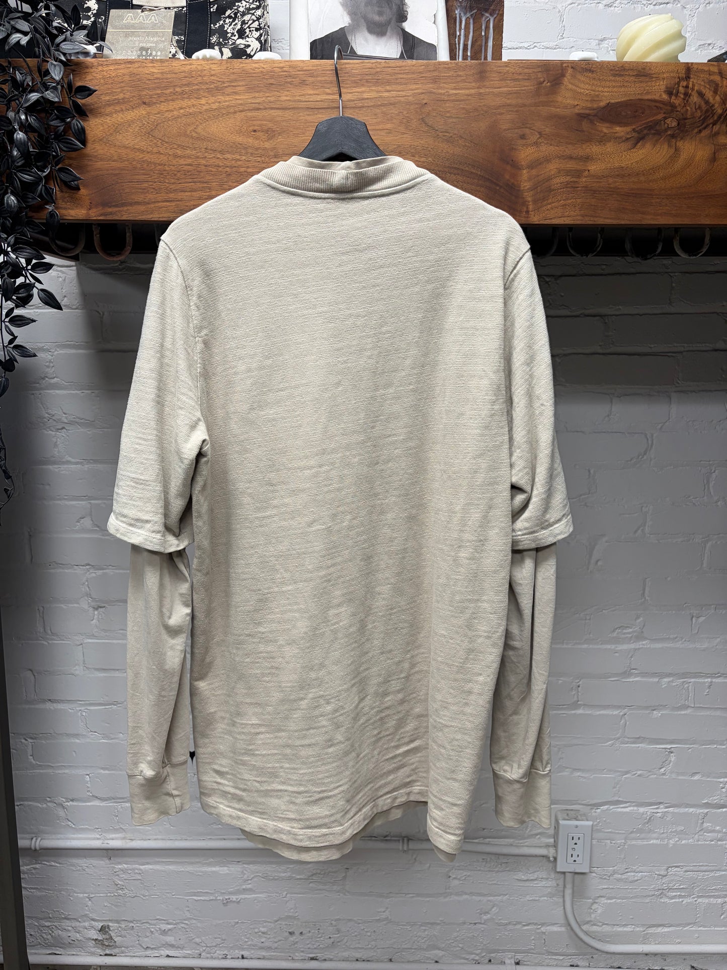 Rick Owens ‘Hustler’ Pearl Double Layered Long Sleeve Shirt