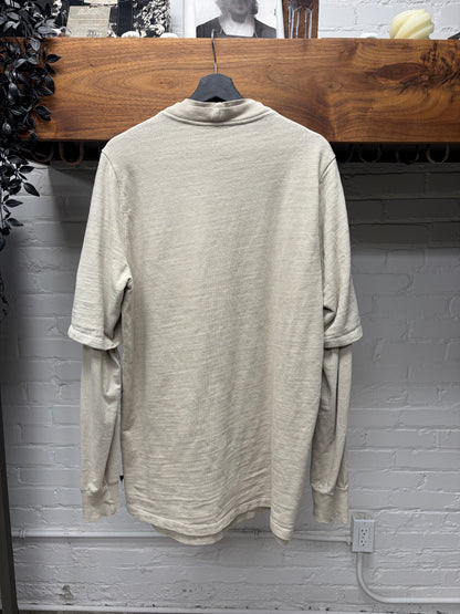 Rick Owens ‘Hustler’ Pearl Double Layered Long Sleeve Shirt