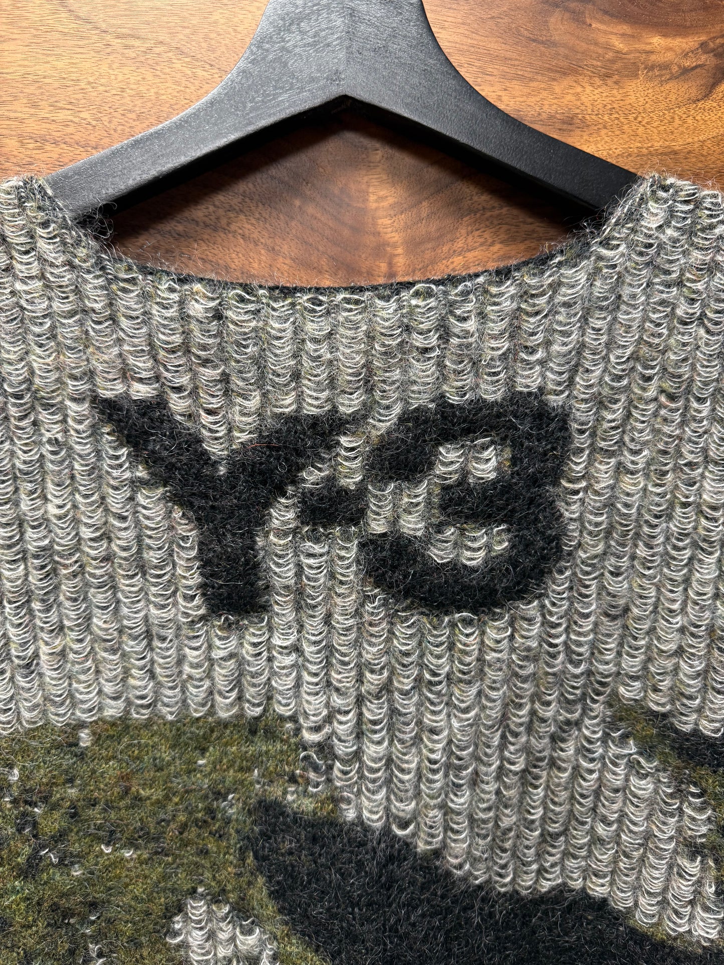 Y-3 Camo Knit Mohair Zip-Up Vest