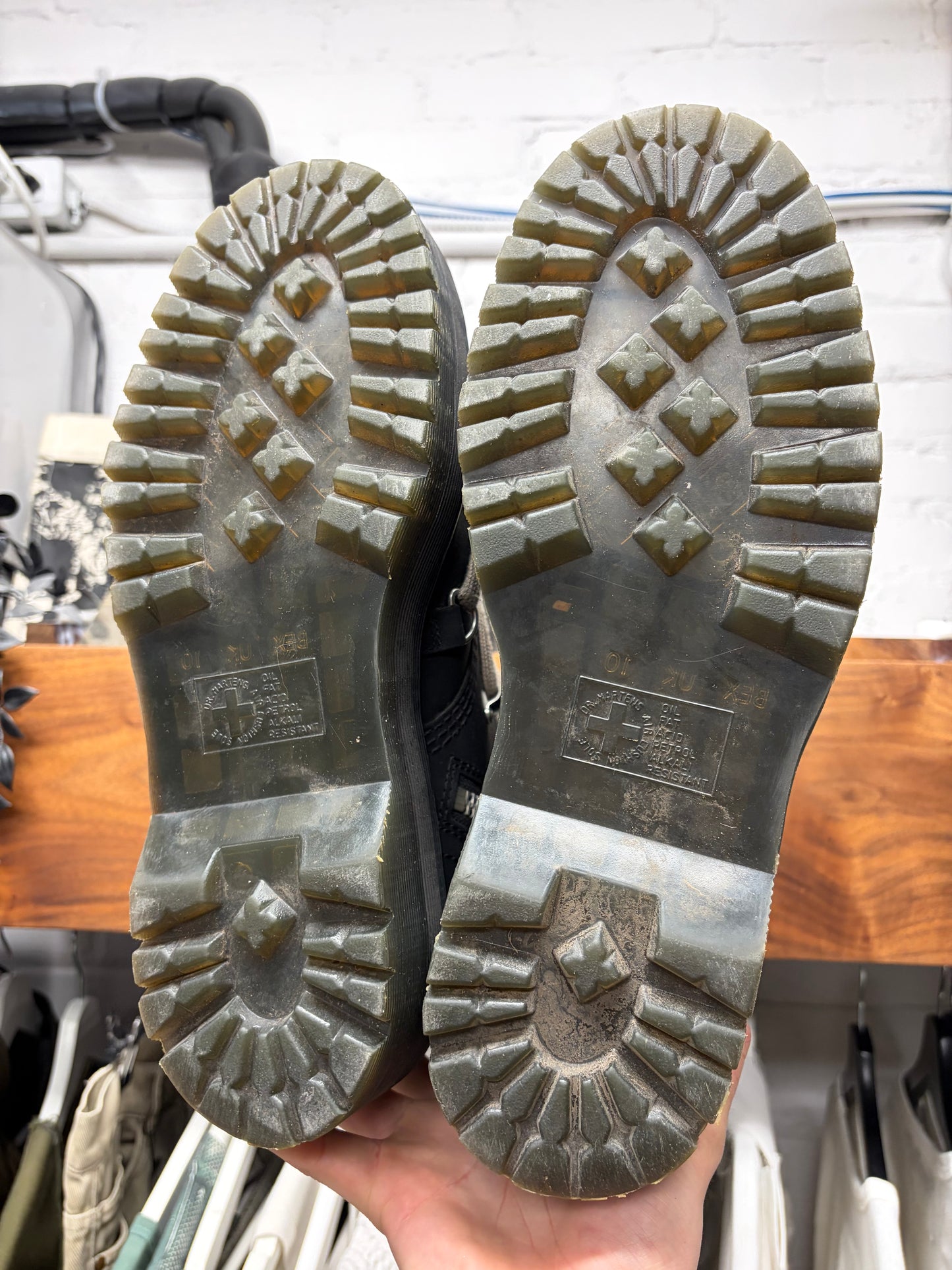 Rick Owens x Doc Martens ‘1460’ Pentagram Lace Quad Sole Leather Boots