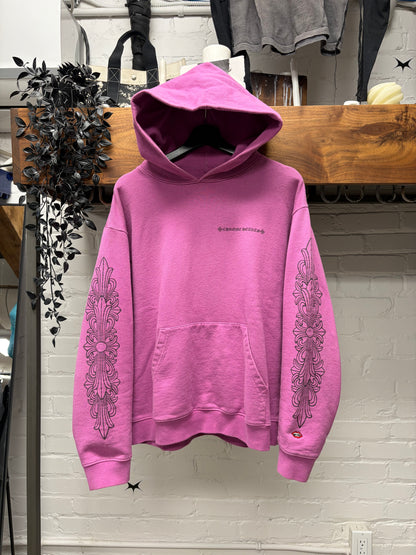 Chrome Hearts x Matty Boy ‘Spider Web’ Purple Floral Cross Logo Hoodie