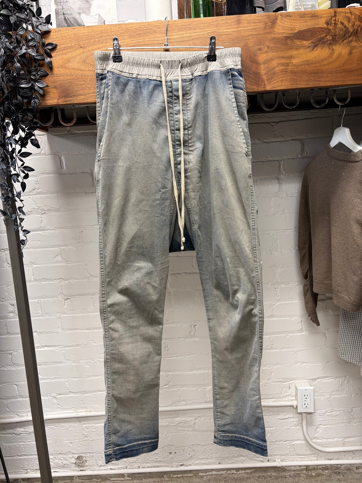 2016 Rick Owens ‘Hustler’ Drop Crotch Drawstring Pants