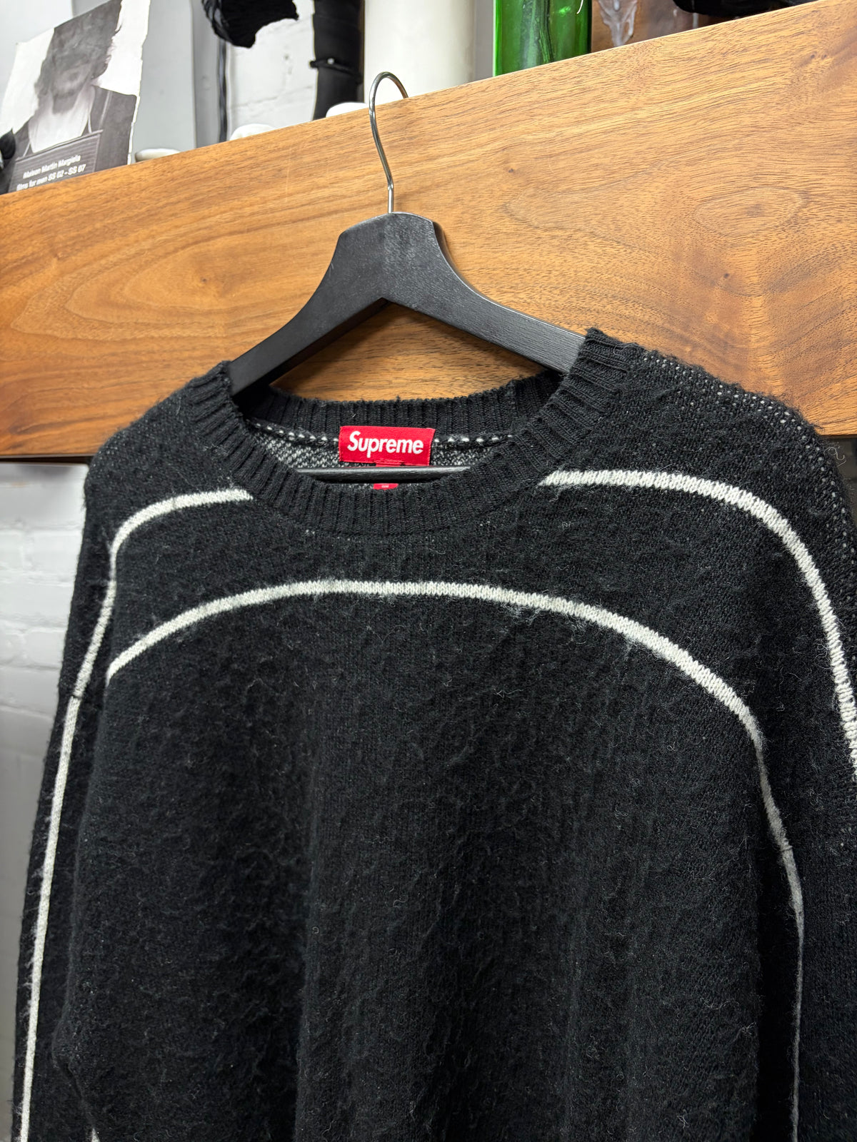 AW2024 Supreme Striped ‘New York’ Black/White Knit Sweater