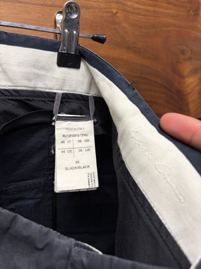 AW2014 Rick Owens ‘Memphis’ Black Patchwork Panelled Pants