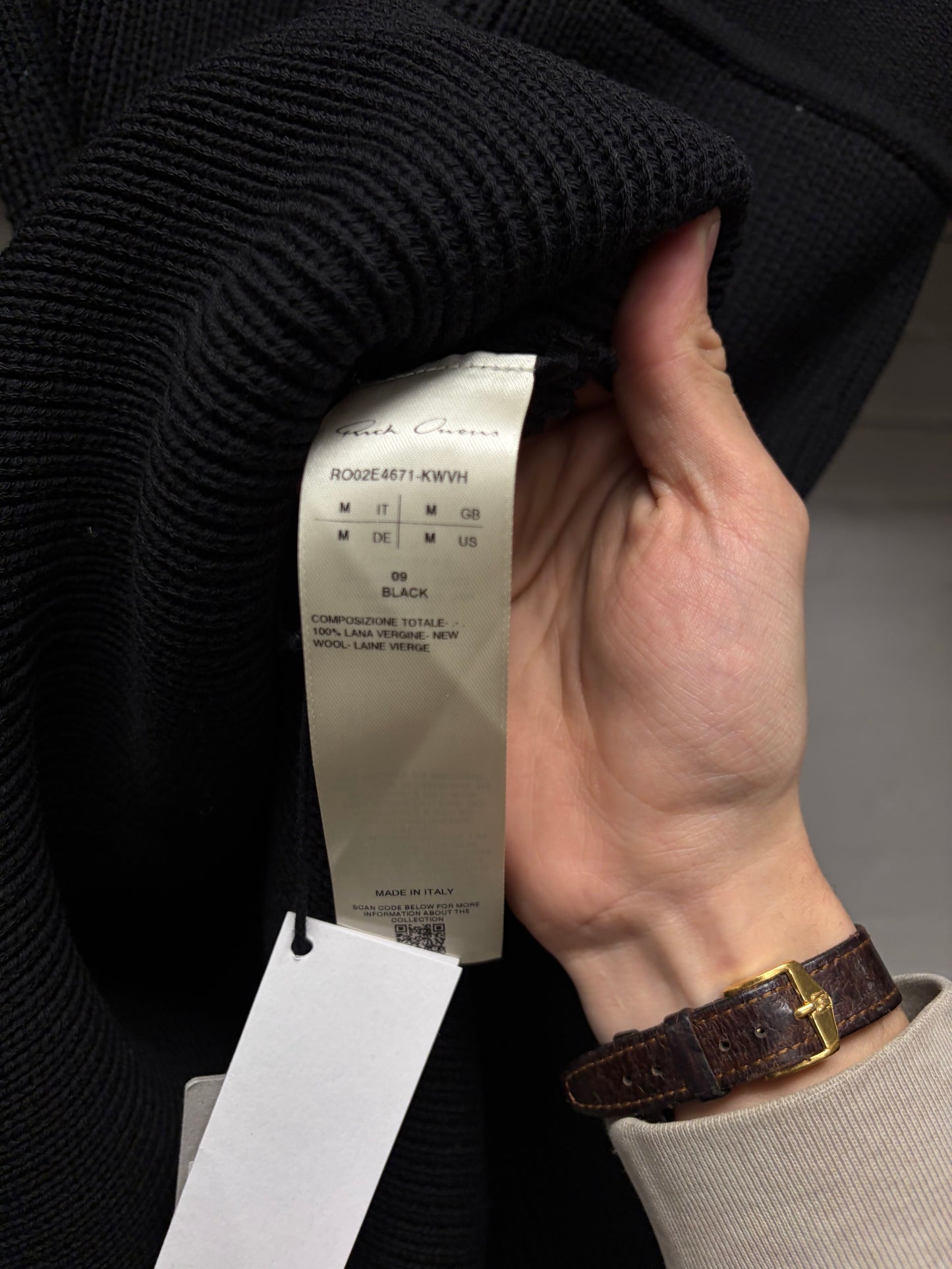 AW2025 Rick Owens ‘Concordians’ Split Black Short ‘Sliced’ Skirt