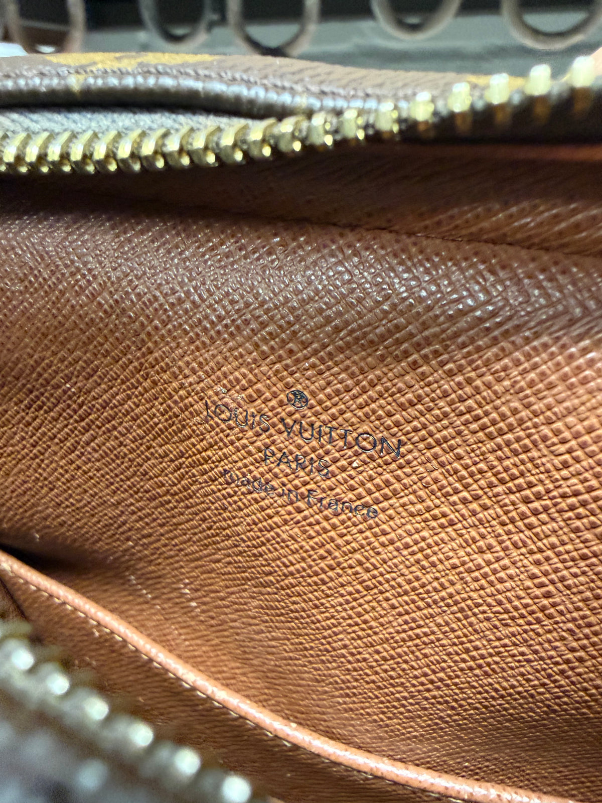Louis Vuitton ‘Danube’ Brown Leather Monogram Side-Bag