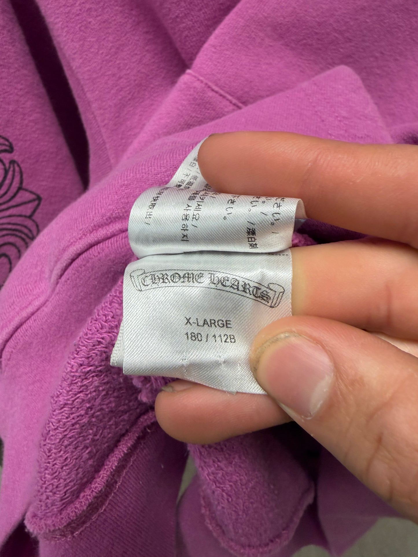 Chrome Hearts x Matty Boy ‘Spider Web’ Purple Floral Cross Logo Hoodie