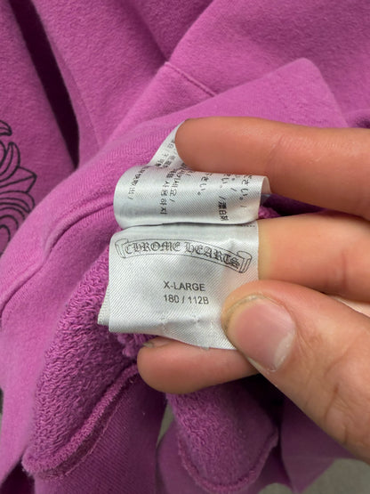 Chrome Hearts x Matty Boy ‘Spider Web’ Purple Floral Cross Logo Hoodie