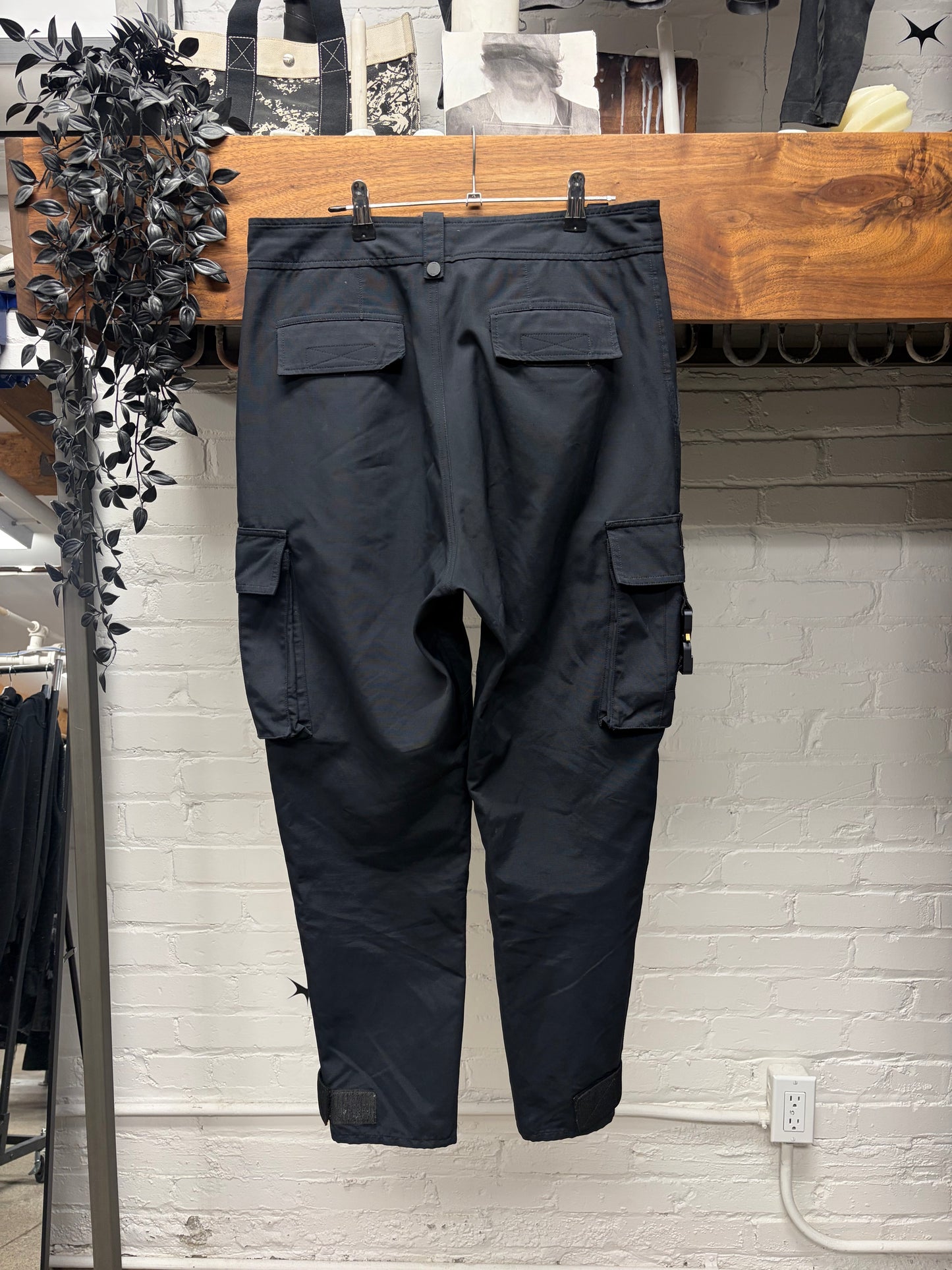 Dior ‘Roller Buckle’ Black Nylon Cargo Jogger Pants