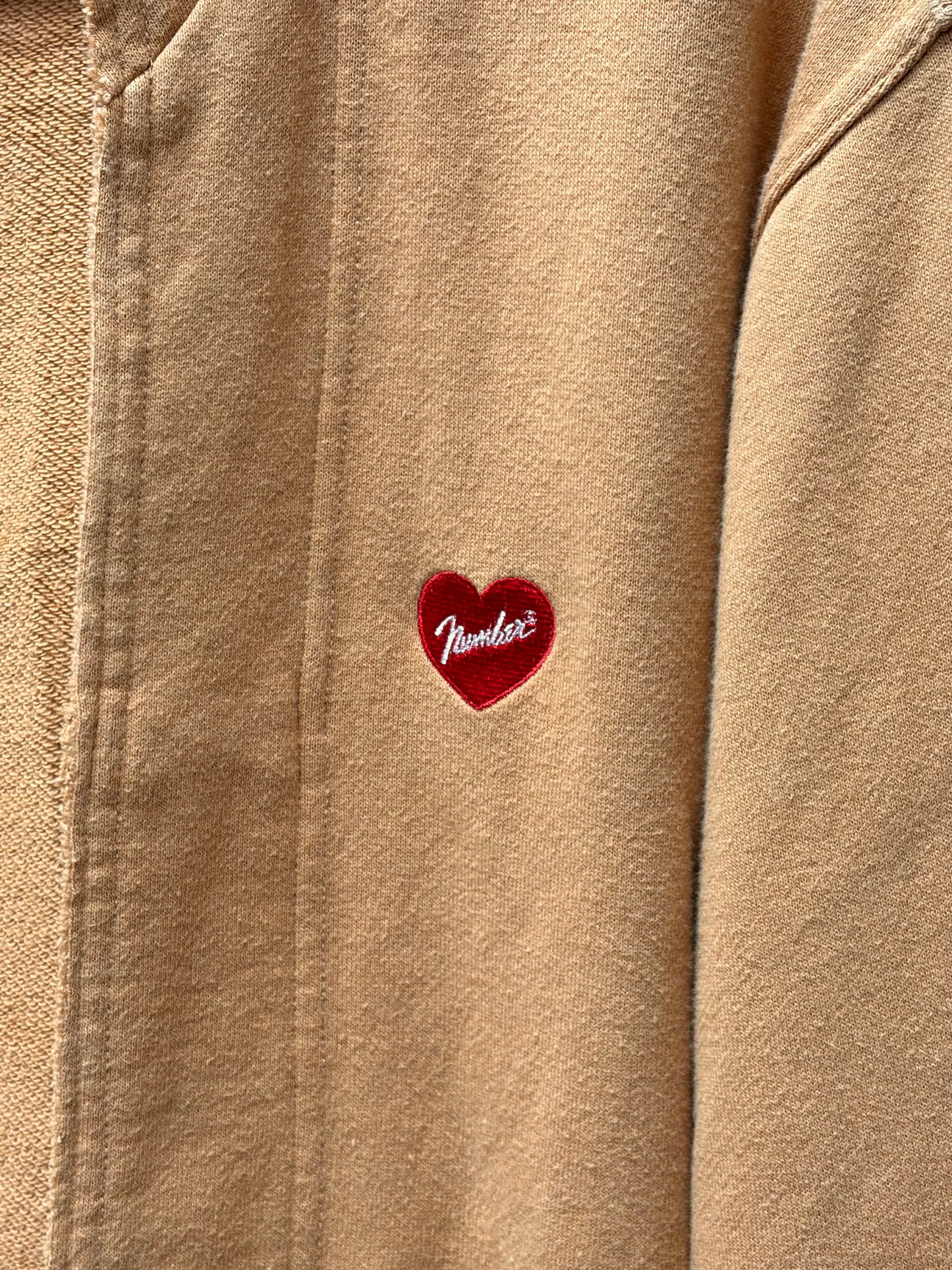 Number (N)ine ‘Heart Logo’ Yellow Buttonless Cardigan