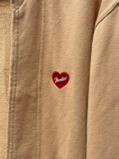 Number (N)ine ‘Heart Logo’ Yellow Buttonless Cardigan
