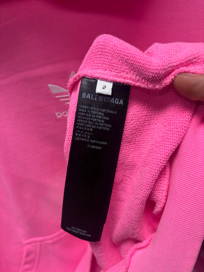 SS2023 Balenciaga x Adidas Pink ‘3-Stripe’ Pullover Hoodie