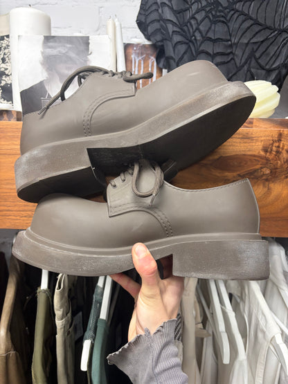 Balenciaga Brown ‘Steriod’ Derby Oversized Low Top Boots