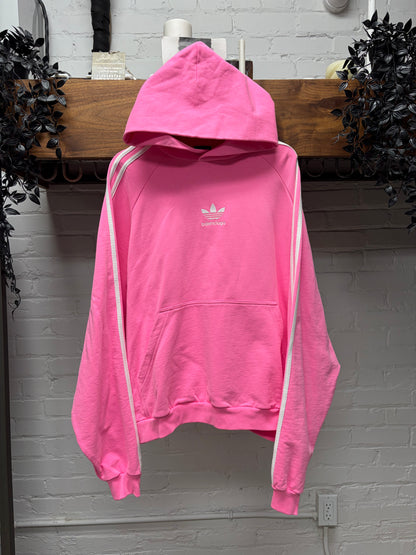SS2023 Balenciaga x Adidas Pink ‘3-Stripe’ Pullover Hoodie